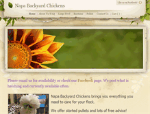 Tablet Screenshot of napabackyardchickens.com